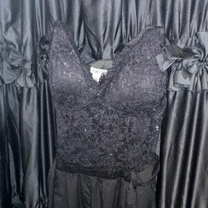 Rue21 Black Lace Sequin V-Neck Dress